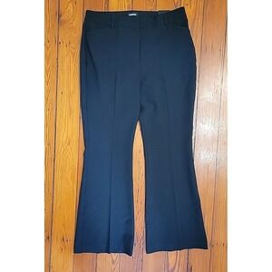 Express The Editor Pant Size 14 Flare Mid Rise Dress Black Style Icon Casual